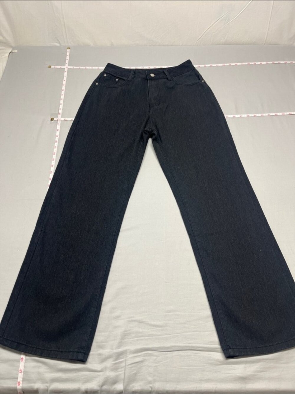 Classic Black Straight-Leg Jeans for Women small 28z28L stretch 1137 - Picture 2 of 5
